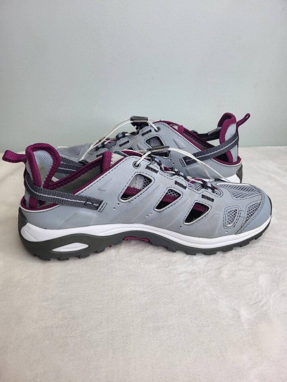 Salomon Ellipse Cabrio Women’s Grey and Magenta Water Sandal Sneakers. Size 7 - Picture 4 of 11